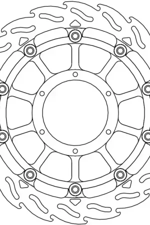 Voordeelprijs MOTO MASTER - FLAME 5,5MM RACING SERIES - Brake Discs - FLOATING ALU OFFSET DISC 320
