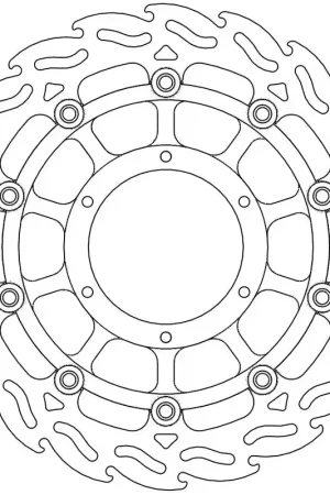 Exclusief MOTO MASTER - FLAME FLOAT ALU DISC 296 - Brake Discs - Alu Disc