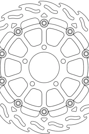 In De Mode MOTO MASTER - 112036 - Brake Discs - Flame Floating Alu Disc 300