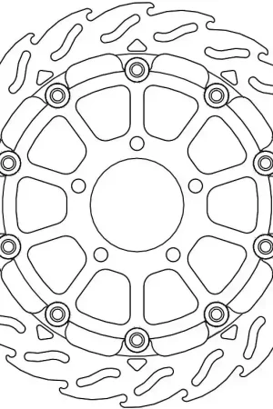 Alleen Vandaag MOTO MASTER - FLAME 5,5MM RACING SERIES - Brake Discs - FLOATING ALU DISC 300