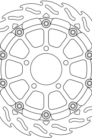 MOTO MASTER - FLAME 5,5MM RACING SERIES - Brake Discs - FLOATING ALU DISC 300 Premium
