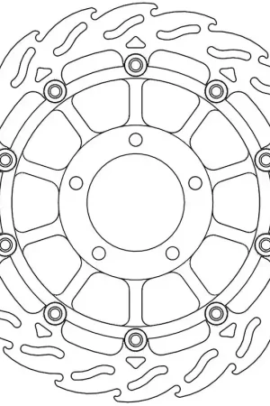 Budget MOTO MASTER - 113097 - Brake Discs - Flame Float Alu Disc 320