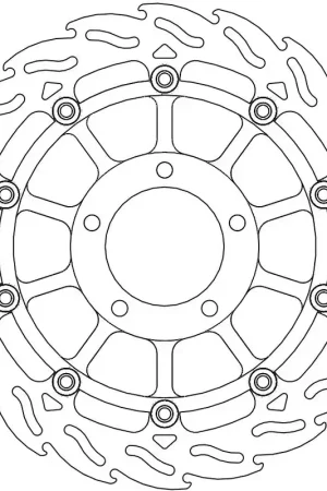 MOTO MASTER - 113098 - Brake Discs - FLAME FLOAT ALU DISC 320 Direct Verzonden