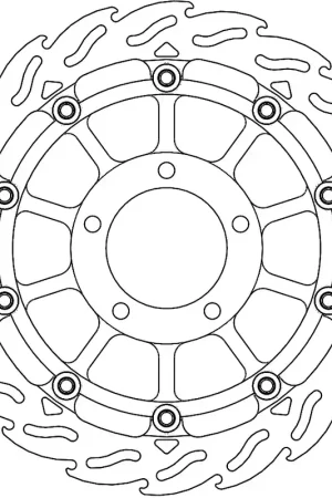 MOTO MASTER - FLAME 5,5MM RACING SERIES - Brake Discs - FLOATING ALU OFFSET DISC 320 Koop Vandaag