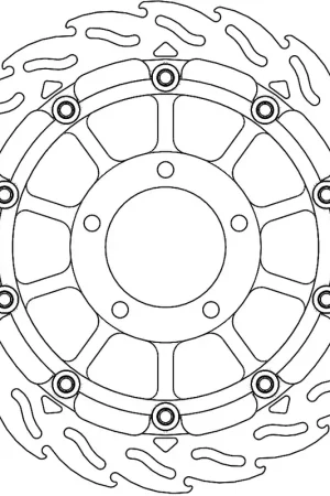 Gratis Retour MOTO MASTER - FLAME 5,5MM RACING SERIES - Brake Discs - FLOATING ALU OFFSET DISC 320