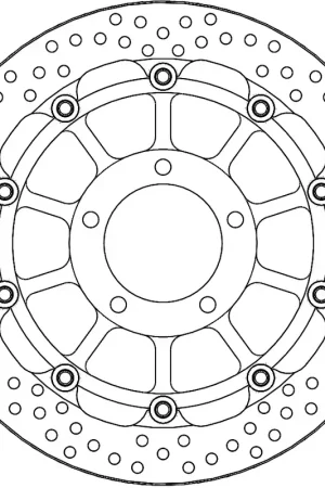 Must-Have MOTO MASTER - HALO 5,5MM RACING SERIES - Brake Discs - FLOATING ALU OFFSET DISC 320