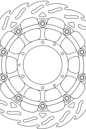MOTO MASTER - FLAME 5,5MM RACING SERIES - Brake Discs - FLOATING ALU OFFSET DISC 310 Korting
