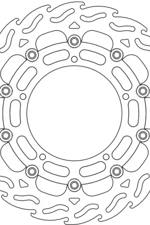 MOTO MASTER - 112045 - Brake Discs - FLAME FLOATING ALU DISC 310 Authentiek