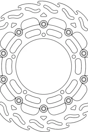 Shop Nu MOTO MASTER - 112046 - Brake Discs - Flame Floating Alu Disc 310