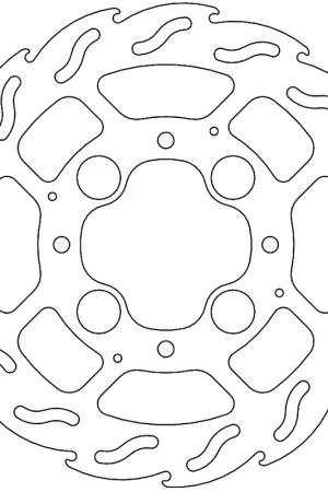 Laatste Kans MOTO MASTER - 110680 - Brake Discs - Flame Fixed Disc 256 - DISC 5,9MM