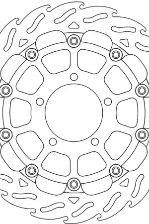 Direct Beschikbaar MOTO MASTER - FLAME 5,5MM RACING SERIES - Brake Discs - FLOATING ALU DISC 310