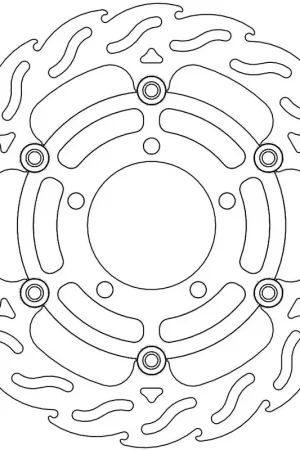 MOTO MASTER - 112018 - Brake Discs - Flame Floating Alu Disc 280 Garantie Inbegrepen