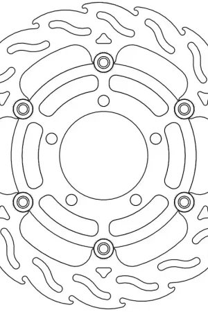 MOTO MASTER - 112035 - Brake Discs - FLAME FLOATING ALU DISC 280 Populair