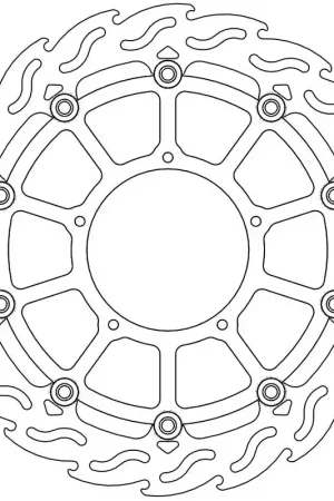 Koop Vandaag MOTO MASTER - 112227 - Brake Discs - Flame Floating Alu Disc 320
