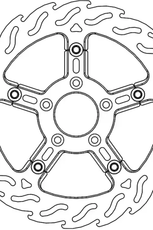 Nieuw Model MOTO MASTER - 112312 FLAME FLOAT ALU DISC BLK 300 - Brake Discs - HARLEY CUSTOM DISC