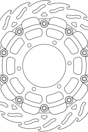MOTO MASTER - FLAME 5,5MM RACING SERIES - Brake Discs - FLOATING ALU DISC 310 Aanbieding