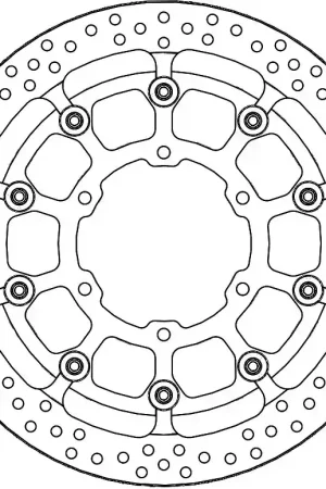 Authentiek MOTO MASTER - 314002 - Brake Discs - Kit HALO T-FLOATER ALU DISC 320