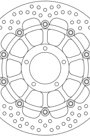 MOTO MASTER - 113136 - Brake Discs - HALO FLOAT ALU OFFS. DISC 305 Exclusieve Aanbieding