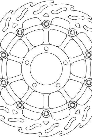 MOTO MASTER - 113089 - Brake Discs - Flame Float Alu Disc 305 Laatste Versie