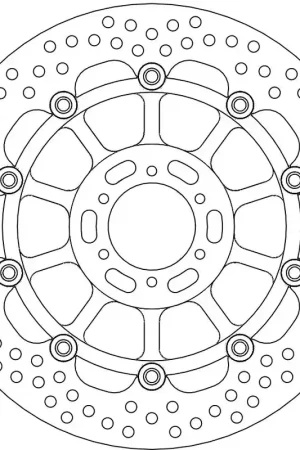 MOTO MASTER - HALO FLOAT ALU OFFS. DISC 296 - Brake Discs - Geschikt voor Honda Cb 600 f w en x Must-Have