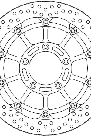 MOTO MASTER - HALO 5,5MM RACING SERIES - Brake Discs - FLOATING ALU OFFSET DISC 320 Ambachtelijk