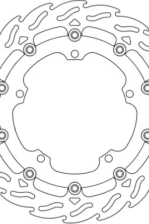 Lage Kosten MOTO MASTER - 112106 - Brake Discs - Flame Floating Alu Disc 320