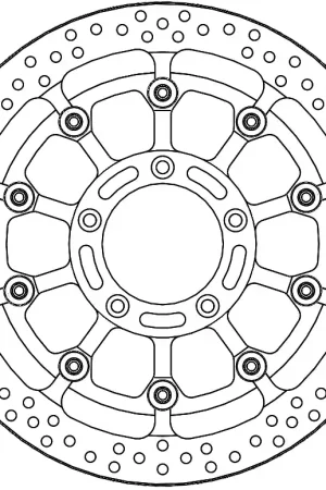 Finale Uitverkoop MOTO MASTER - HALO T-FLOATER ALU DISC 320 - Brake Discs - FOR RACE USE ONLY