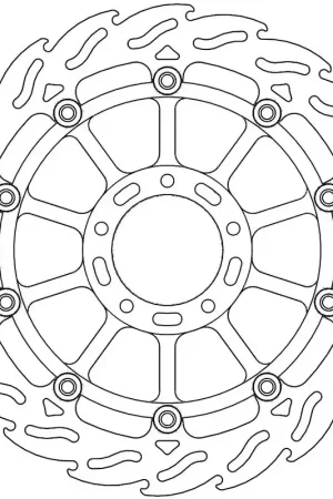 Rechtstreeks Van De Fabrikant MOTO MASTER - 113130 - Brake Discs - FLAME FLOAT ALU DISC 320