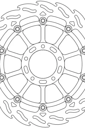 Populair MOTO MASTER - 113131 - Brake Discs - FLAME FLOAT ALU DISC 320