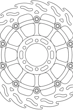 Geld-Terug-Garantie MOTO MASTER - 113092 - Brake Discs - Flame Float Alu Disc 305