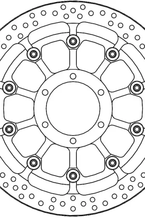 MOTO MASTER - 117074 - Brake Discs - HALO T-FLOATER ALU DISC 320 Weekendaanbieding