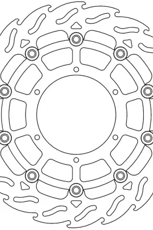 Trendy MOTO MASTER - 112108 - Brake Discs - FLAME FLOATING ALU DISC 300