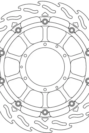MOTO MASTER - FLAME 5,5MM RACING SERIES - Brake Discs - FLOATING ALU OFFSET DISC 320 Budget