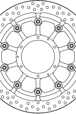 Laatste Versie MOTO MASTER - 117070 - Brake Discs - HALO T-FLOATER ALU DISC 320