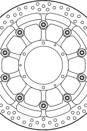 MOTO MASTER - 117075 - Brake Discs - HALO T-FLOATER ALU DISC 320 Plaats Bestelling