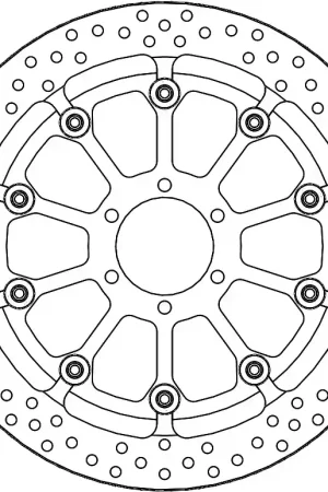 MOTO MASTER - 152102 - Brake Discs - HALO T-FLOATER ALU DISC 320 - FOR RACE USE ONLY Superprijs