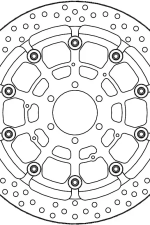 MOTO MASTER - 116076 - Brake Discs - HALO T-FLOATER ALU DISC 320 (HP4) Merkproduct