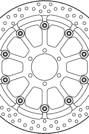 Meest Verkocht MOTO MASTER - HALO T-FLOATER ALU DISC 320 - Brake Discs - Voor Race Gebruik