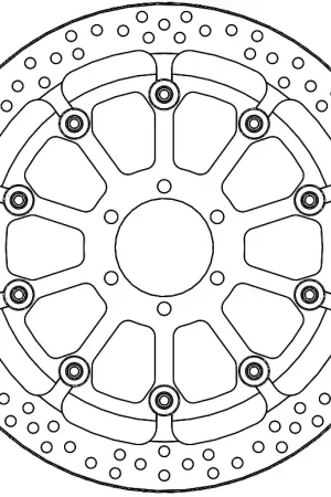 Koopje MOTO MASTER - 116113 - Brake Discs - HALO T-FLOATER ALU DISC 320 (HP4)