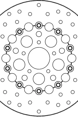 MOTO MASTER - KINGMAN FLOATING ALU DISC 300 - Brake Discs - HARLEY CUSTOM OFF SET DISC BLACK Garantie Inbegrepen