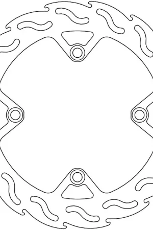 MOTO MASTER - 110391 - Brake Discs - Flame Fixed Disc 240 Modern