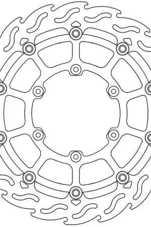 Trendy MOTO MASTER - 112229 - Brake Discs - Flame Floating Alu Disc 320