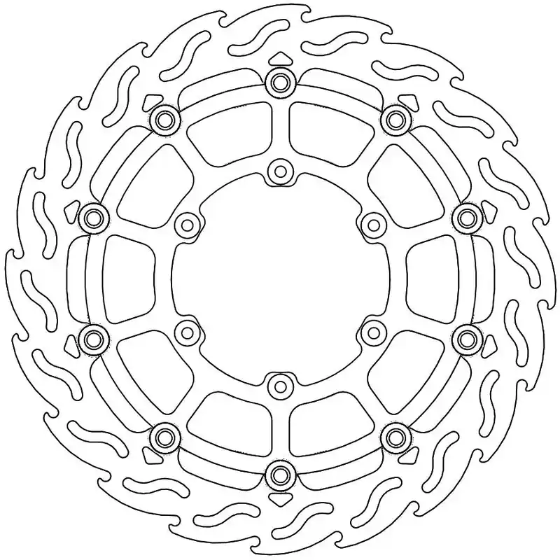 Trendy MOTO MASTER - 112229 - Brake Discs - Flame Floating Alu Disc 320