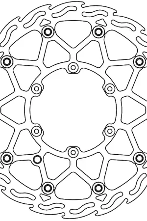 Hoge Kwaliteit MOTO MASTER - FLAME FLOATING STEEL DISC 320 - Brake Discs - Floating ontwerp
