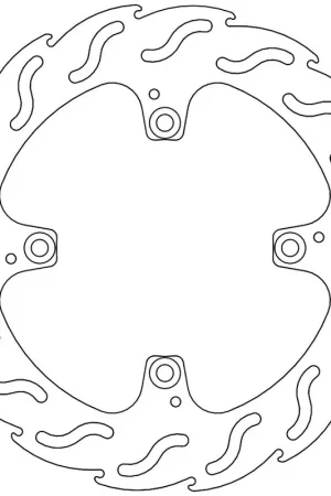 MOTO MASTER - 110380 - Brake Discs - Flame Fixed Disc 245 Handgemaakt