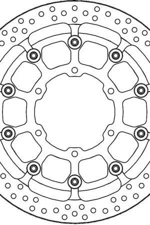 MOTO MASTER - 314003 - Brake Discs - Kit HALO T-FLOATER ALU DISC 320 FLAT SPACE Hete Deal