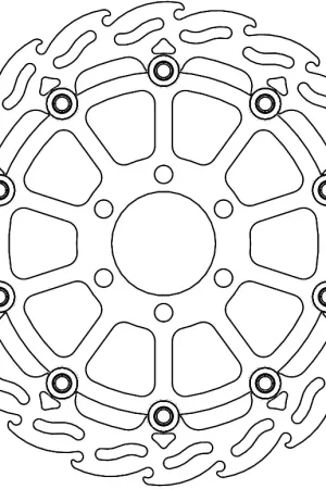 Beperkt Aanbod MOTO MASTER - 112336 - Brake Discs - Flame Floating Disc