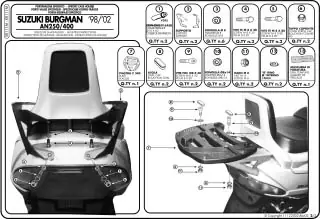 GIVI - SR111M-MONORACK AN250/400 98-02 - Brackets - Kwaliteit en Betrouwbaarheid Op = Op