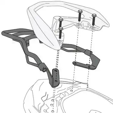 GIVI - SR2123 - Brackets - Achterdrager voor Yamaha N-MAX 125 Topkwaliteit