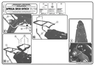 Bulkbestelling GIVI - SR78-MONORACK SR50 DITECH - Brackets - GSR78
